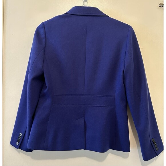 Talbots Wool Blend Blazer Women’s Size 6 Royal Blue One Button Lined Career - Picture 2 of 7
